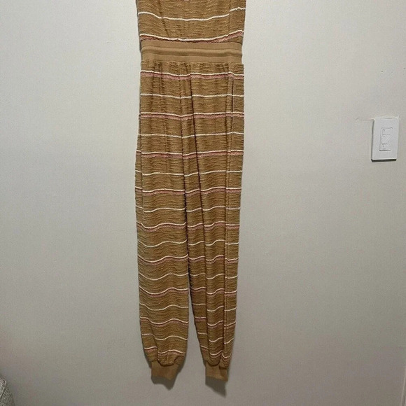 L Space Sunrise Striped North Shore Jumper Strapless Jumpsuit in Brown Size XS - Picture 6 of 9